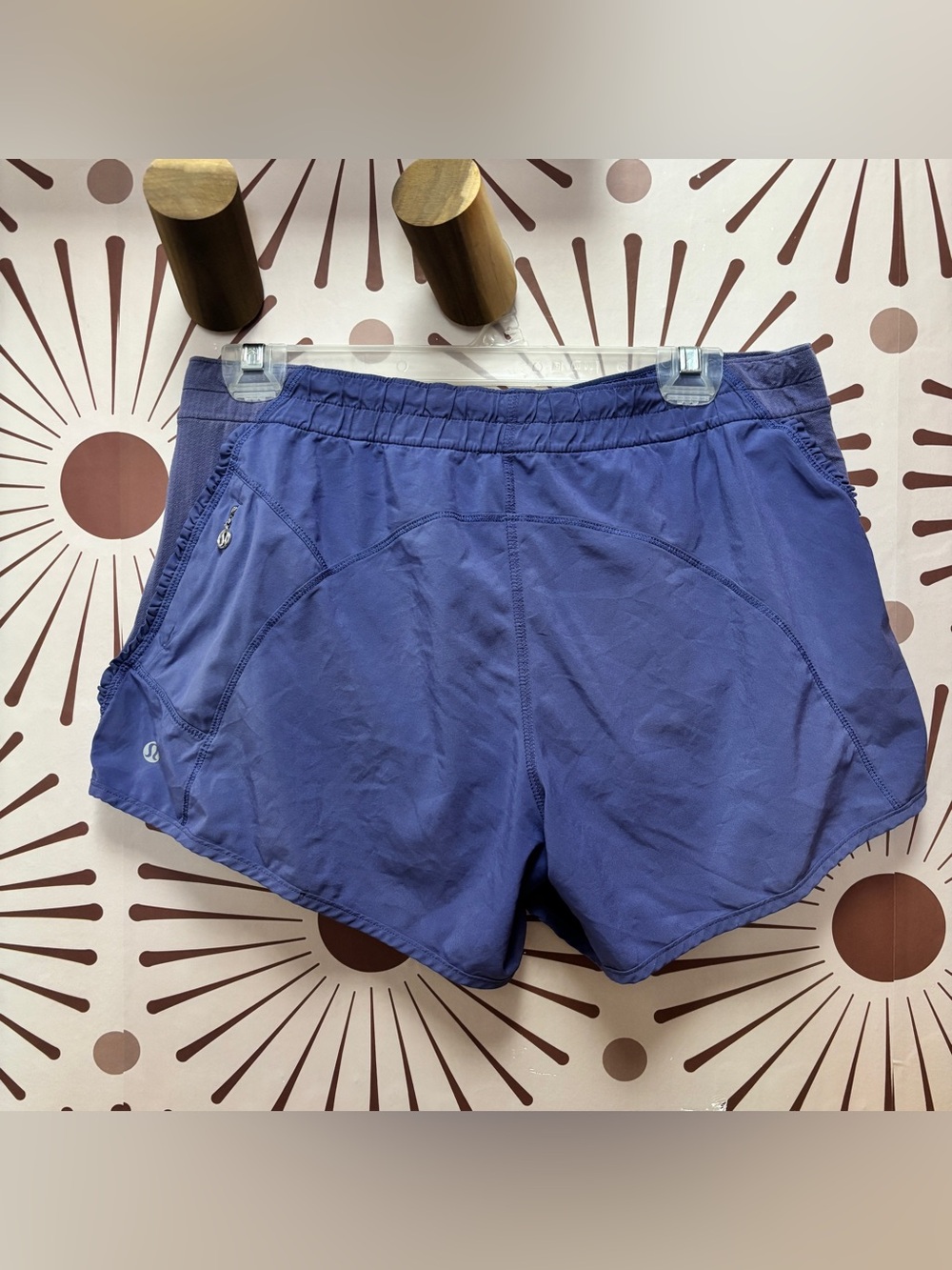 lululemon athletica Women’s Wild Indigo Ruffled Athletic Shorts - size unmarked - Picture 1 of 6